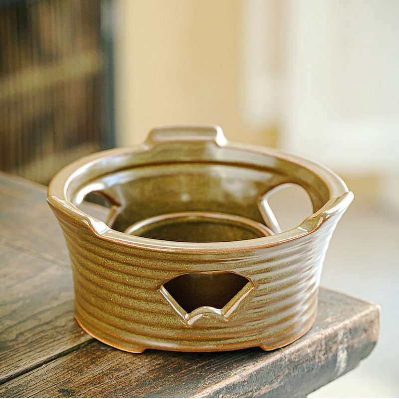 玖田烧日式大号炭烧炉子加热底座酒精炉可烧炭煮茶炉茶壶温茶配件