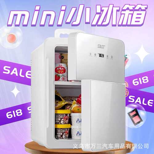 sast车载冰箱12v24v迷你小冰箱家用小型冰柜宿舍单人冷藏冷冻