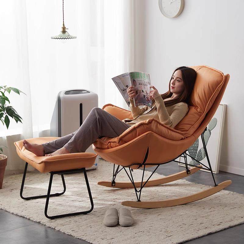 摇摇椅躺椅轻奢懒人沙发客厅阳台家用摇椅成人单人休闲龙虾蜗牛椅