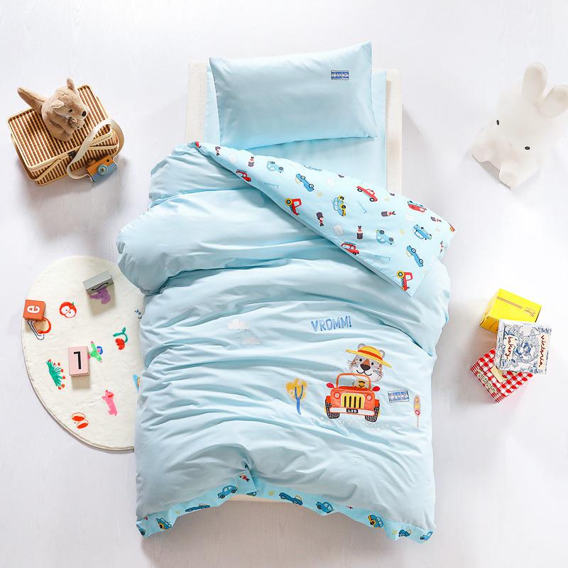 幼儿园被子六件套兔年绣花A类幼儿园被褥宝宝入园午睡被子三件套