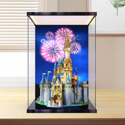 灯箱款透明高清收纳盒展示盒 适用43222灰姑娘新款迪尼尼城堡积木