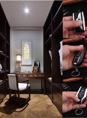 定制家具展厅样板房衣帽间衣柜九宫格装饰汽车钥匙模型展示摆件