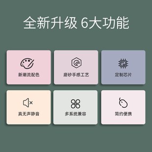 BOW航世 有线鼠标静音商务家用办公室USB外接笔记本电脑台式