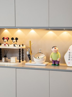 入户玄关钥匙收纳摆件门口鞋柜置物架桌面化妆品护肤品香水收纳盒