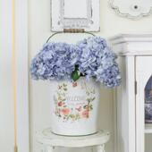 森得源醒花桶做旧鲜花桶覆古铁艺泡花插花花店家用花器装 饰大花盆