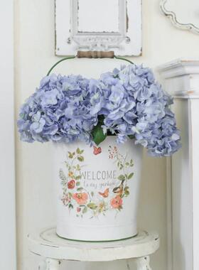 森得源醒花桶做旧鲜花桶覆古铁艺泡花插花花店家用花器装饰大花盆