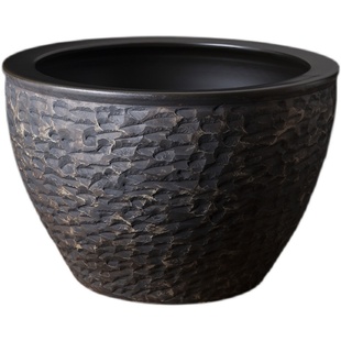 景德镇陶瓷花盆养睡莲荷花盆缸庭院阳台大缸特大号仿石水缸种树盆