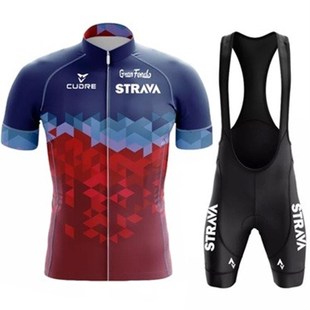 STRAVA夏季骑行服公路赛车骑行速干衣自行车登山车短袖骑行服套装