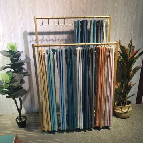 简约窗帘样品展示架落地式家纺布艺色卡吊卡架展会布样陈列架