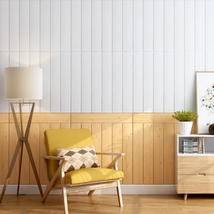 墙贴自粘3d立体砖纹加厚防水儿童客厅幼儿园防撞墙裙翻新贴墙壁纸