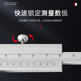 200 300mm 150 高精度深度游标卡尺深度尺高度测量工具带钩0