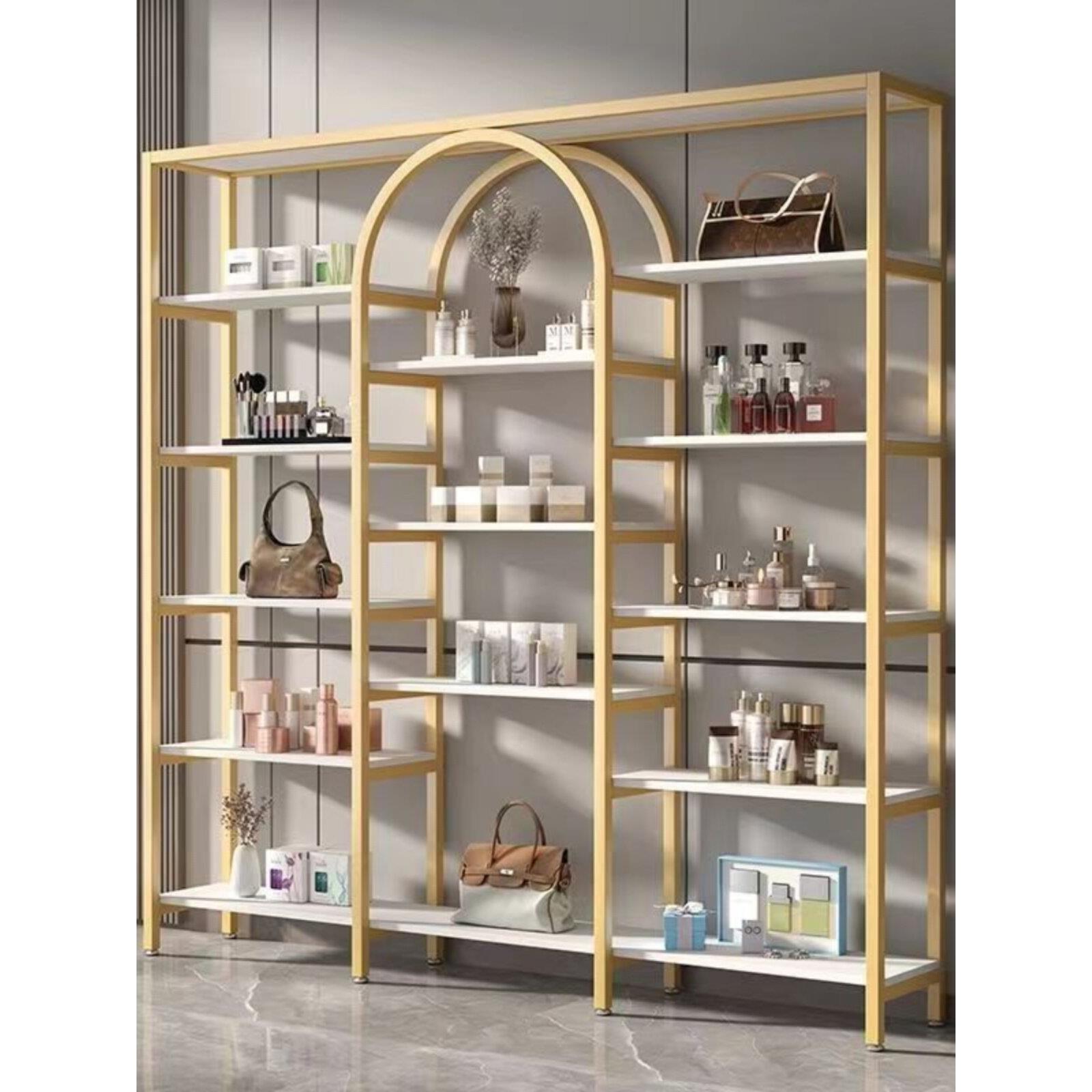 轻奢服装店展示架美甲展示柜理发店展柜产品商用货架美容院置物架