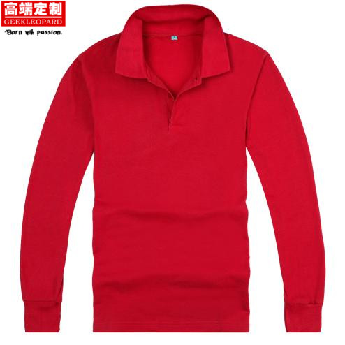 长袖匡约翻领工作服t恤定制文化广告Polo衫印字logo工装diy班服 T