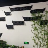 新中式 饰品餐厅 瓦片挂饰客厅背景墙饰壁挂创意屋檐墙面挂件禅意装