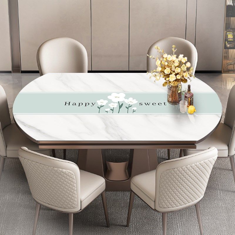 椭圆形桌布pvc皮革餐桌垫防水防油防烫免洗折叠伸缩圆桌家用桌垫,居家布艺,桌布,淘宝优惠券,粉丝福利购,淘宝优惠卷