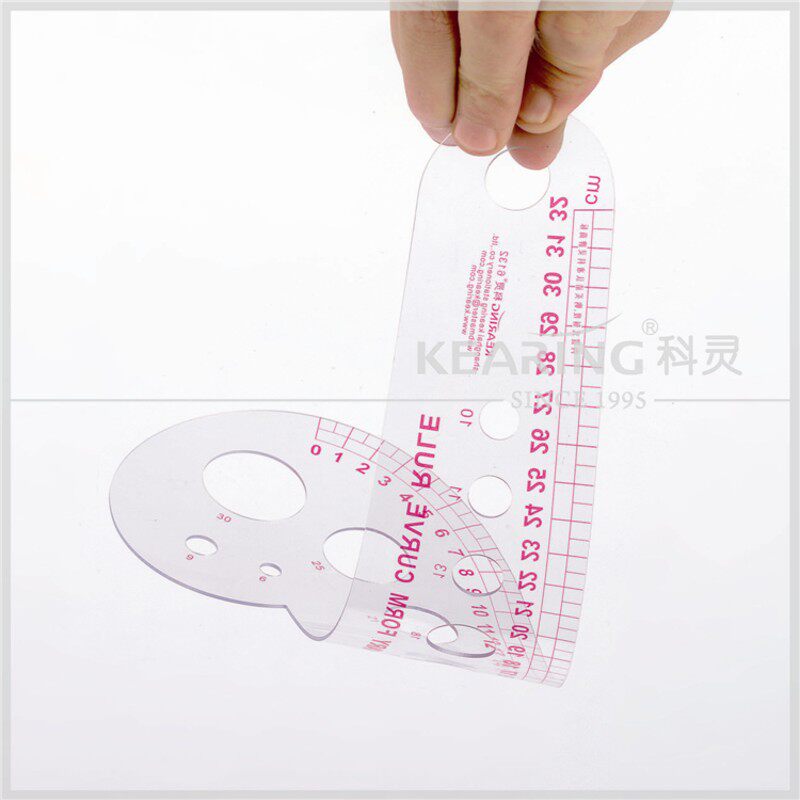 科灵6132逗号尺曲线袖窿尺  内置式服装尺裁缝尺 服装曲线尺6字尺