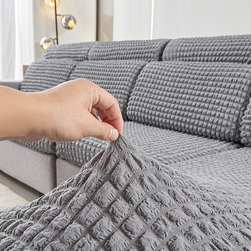 奶油色泡泡纱弹力沙发笠沙发套罩全包万能防猫抓通用型防滑沙发垫,居家布艺,沙发套,淘宝优惠券,粉丝福利购,淘宝优惠卷