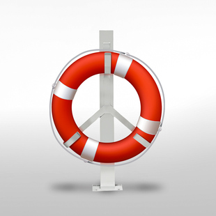 专业船用不锈钢救生圈支架铁质救生圈挂钩配套三角架子存放架