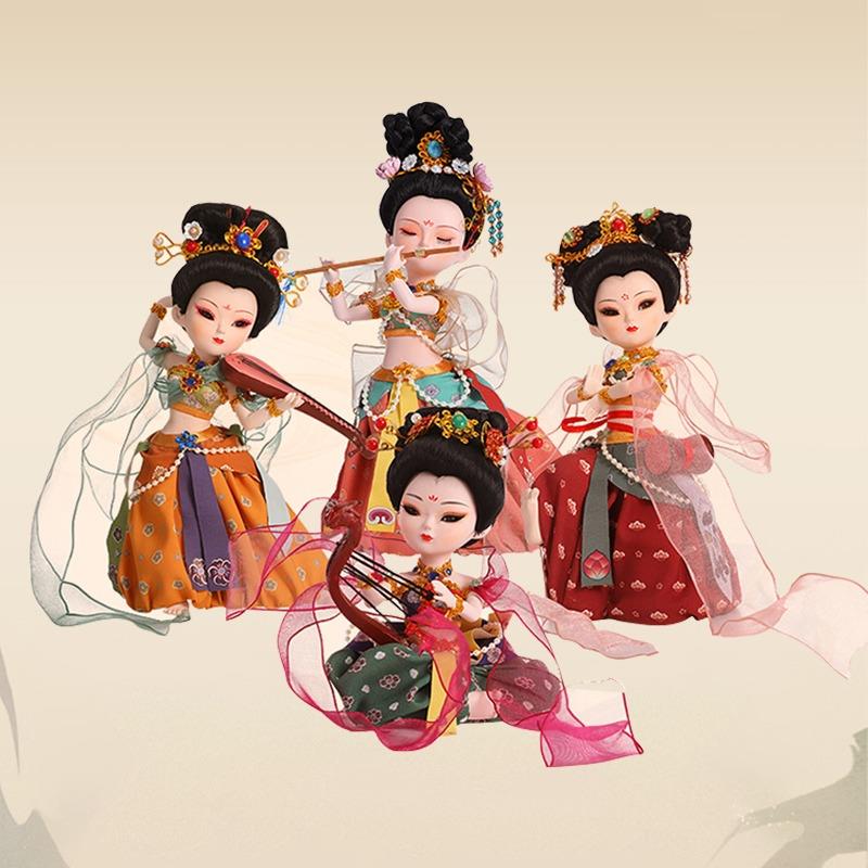 北京绢人特色人物摆件敦煌汉服国风人偶娃娃模型女生日礼物伴手礼图片