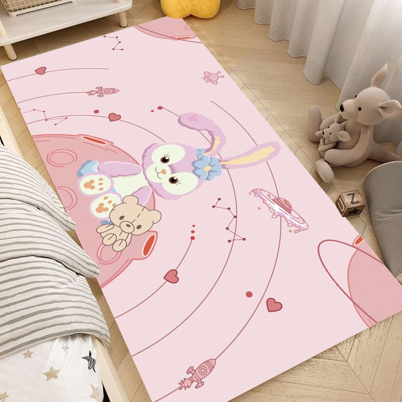 卧室加厚床边地毯客厅儿童房卡通少女心卧室沙发脚垫飘窗隔凉地垫