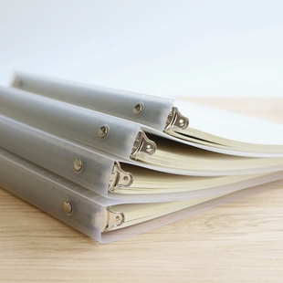 半透明磨砂b5外壳26孔铁环活页夹a5手帐20孔线圈可拆卸笔记本包邮