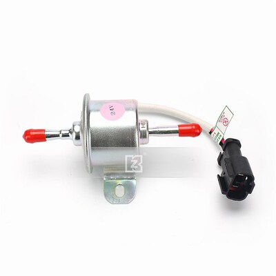 洋马挖土机电子燃油泵24V黑插VIO75 80 60 4D84引擎外置输油泵