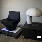 侘寂风摆件北欧碳化黑色木墩实木凳子树桩凳原木民宿摆件创意边几