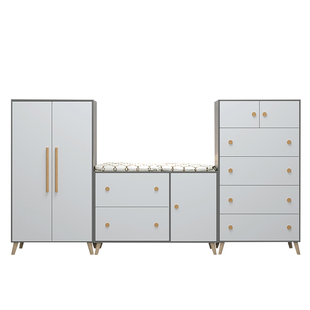 可比熊实木儿童衣柜宝宝抽屉五斗柜卧室婴儿衣橱定制儿童房收纳柜