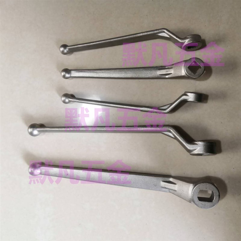 304不锈钢法兰球阀手柄DN25加长方孔扁孔DN32阀门开关扳手DN50