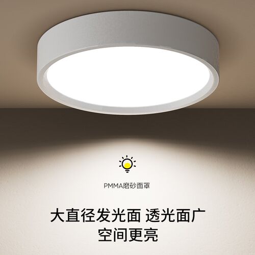 超薄明装筒灯圆形led小吸顶灯吊顶灯过道灯入户走廊玄关天花射灯