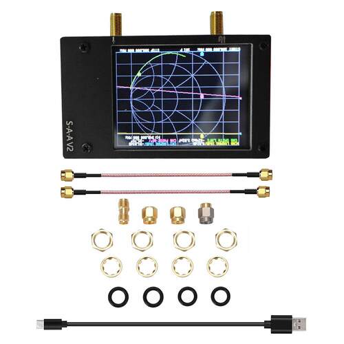 2.8寸矢量网络分析仪S-A-AV2配RG316粉色线.支持50kHz-3GHz