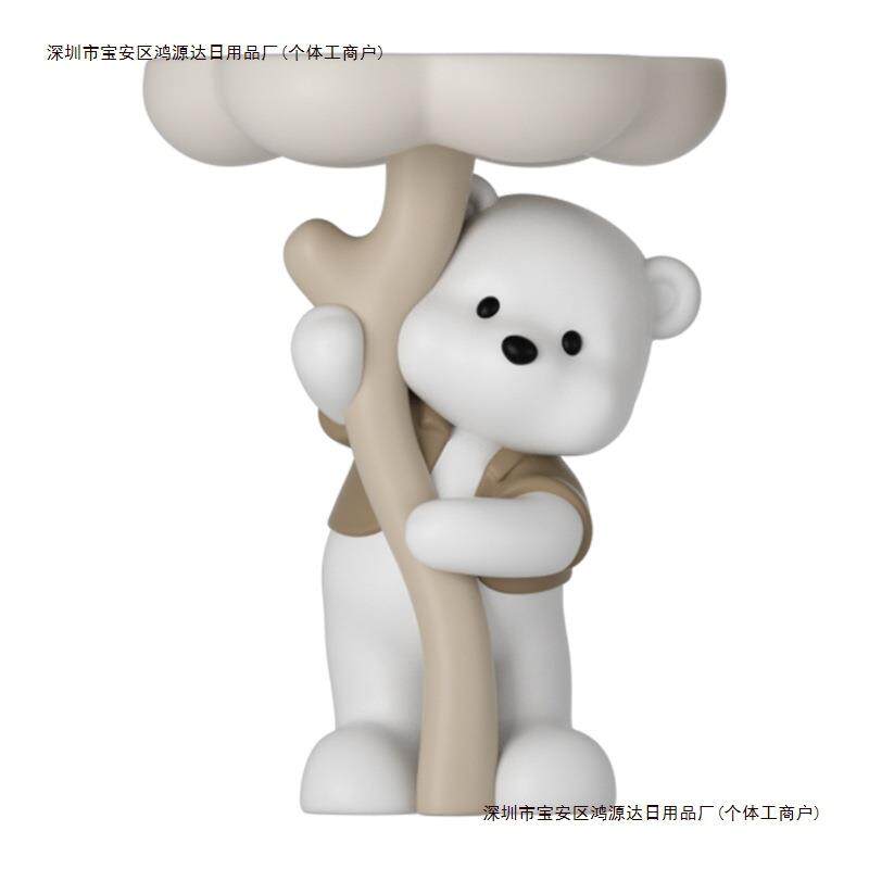 桌面时钟钟表摆件闹钟数字显示摆放台式捧花电子钟客厅熊包邮