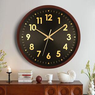 挂钟客厅2025新款轻奢高级感中古风现代简约大气挂墙钟表餐厅时钟