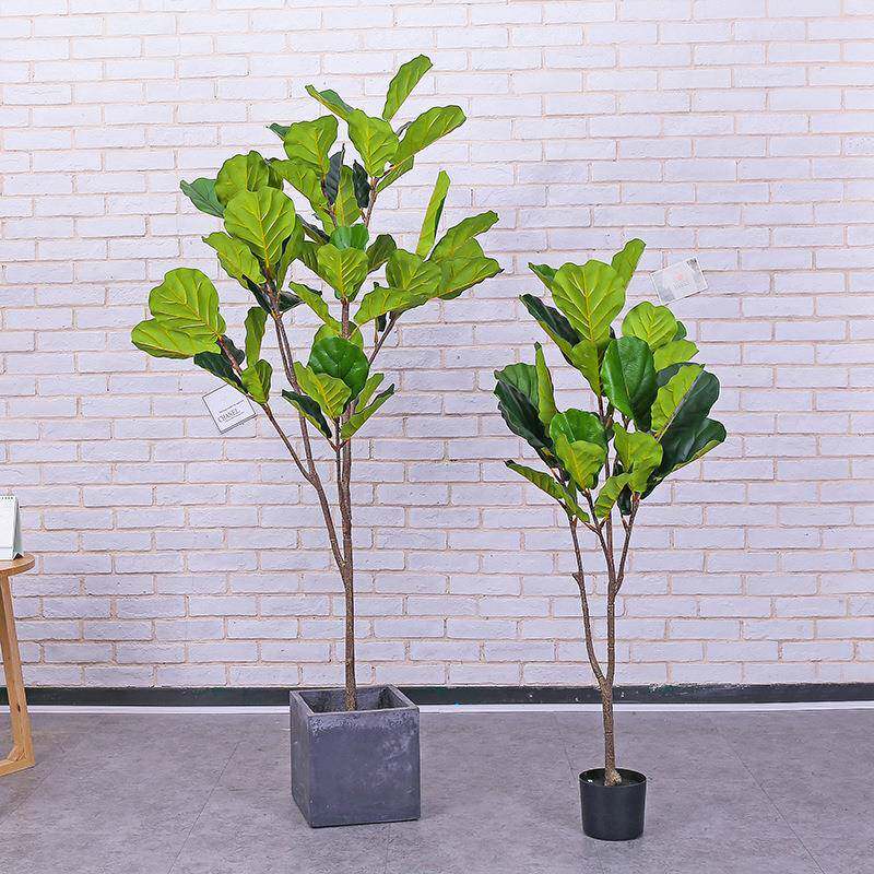 亚马孙热卖仿真琴叶榕盆栽客厅落地大型绿植盆景室内装饰家居假树
