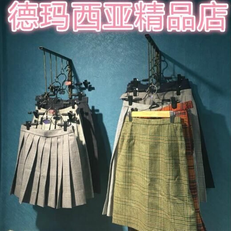 上墙服装架铁艺服装店衣架正挂侧挂组合童装女装展示架壁挂货架