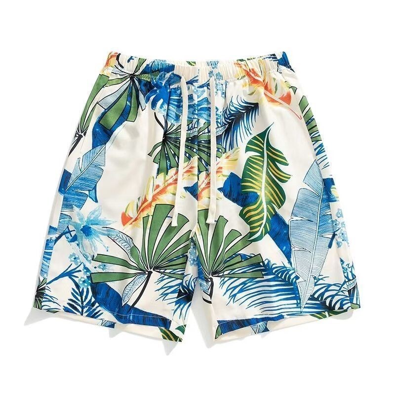 夏季夏威夷衬衫男两件套旅游短袖短裤搭配情侣沙滩服透气套装12IN