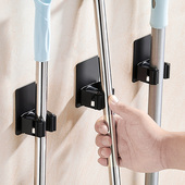 卫生间拖把挂钩免打孔扫把卡扣不锈钢浴室贴厕所壁挂墙上强力无痕