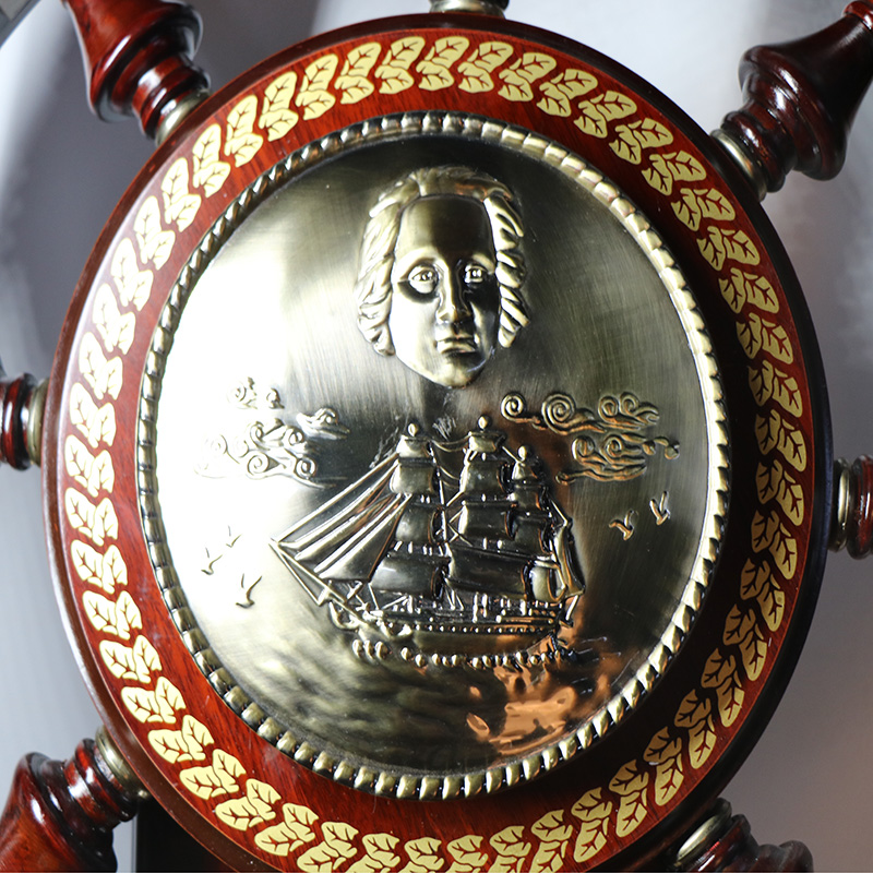 毕业送母校留念领航舵摆件舵手船舵木质家居办公室装饰品开业礼品