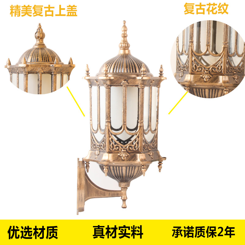 户外壁灯防水欧式复古阳台庭院灯过道楼梯室外双头墙壁灯LED包邮