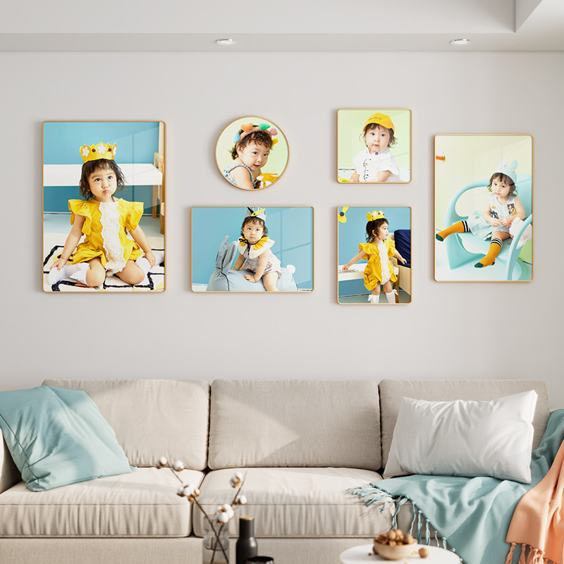 照片墙相框组合高级感挂墙装饰定制婚纱照家庭客厅墙上相片相册墙