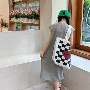 女童连衣裙夏季薄款女大童长裙小女孩夏装T恤裙子儿童纯棉背心裙