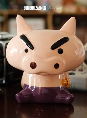 新酱的伙伴救人的英雄不理不理左卫门小猪公仔存钱罐怀旧稀有摆件
