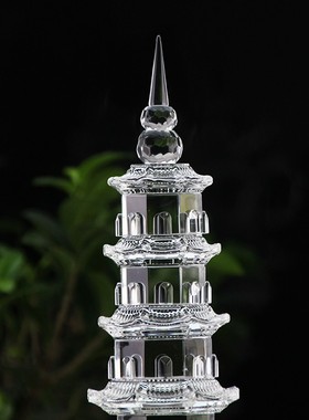 客厅书房摆件水晶文昌塔7层9层11层工艺品装饰品文峰塔K9桌面复古