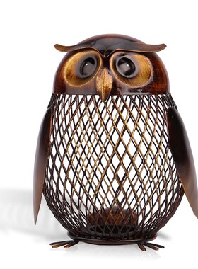 猫头鹰钱罐工艺品创意家居摆件欧式动物猫头鹰储蓄罐儿童礼品