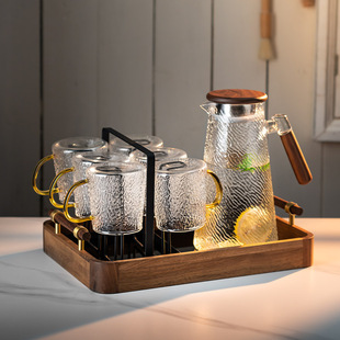 玻璃杯高颜值客厅冷水壶水具套装耐高温泡茶水杯家用喝水个人专用