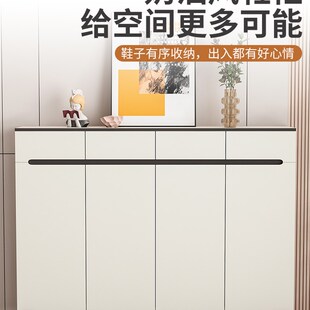 电梯口门外鞋柜家用简易靠墙小型外走廊储物柜斗柜入户快递置物柜