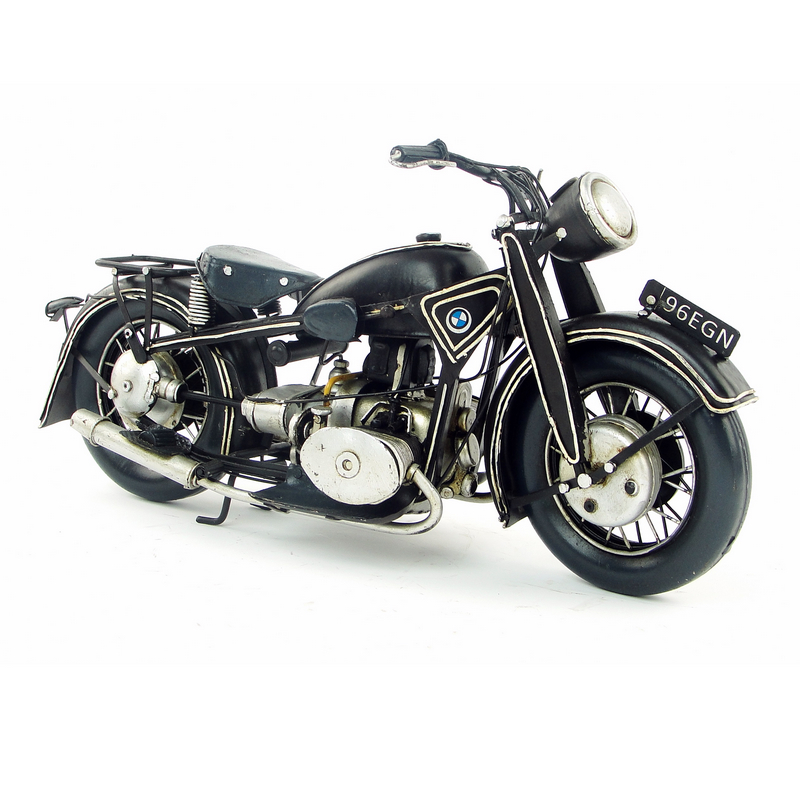 复古铁艺摩托车模型摆设桌面装饰品宝马R32摩托车铁皮创意装饰
