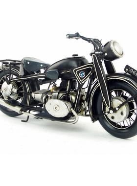 复古铁艺摩托车模型摆设桌面装饰品宝马R32摩托车铁皮创意装饰