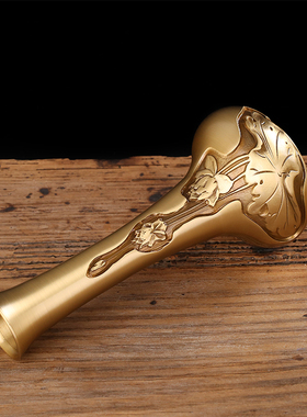 黄铜家居插花瓶干燥花创意花器摆设佛前观音财神供花净水瓶摆放用