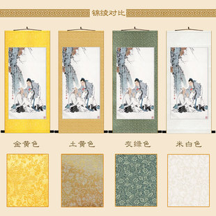 管仲人物画像 让桃赋说典故卷轴挂画 历史名人装饰画来图定制订做